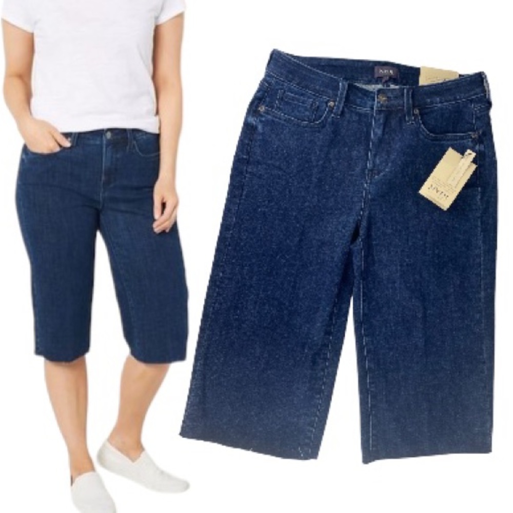 NYDJ Kristie 80s Bermuda Denim Shorts with Lift Tuck Technology Size 4 NWT